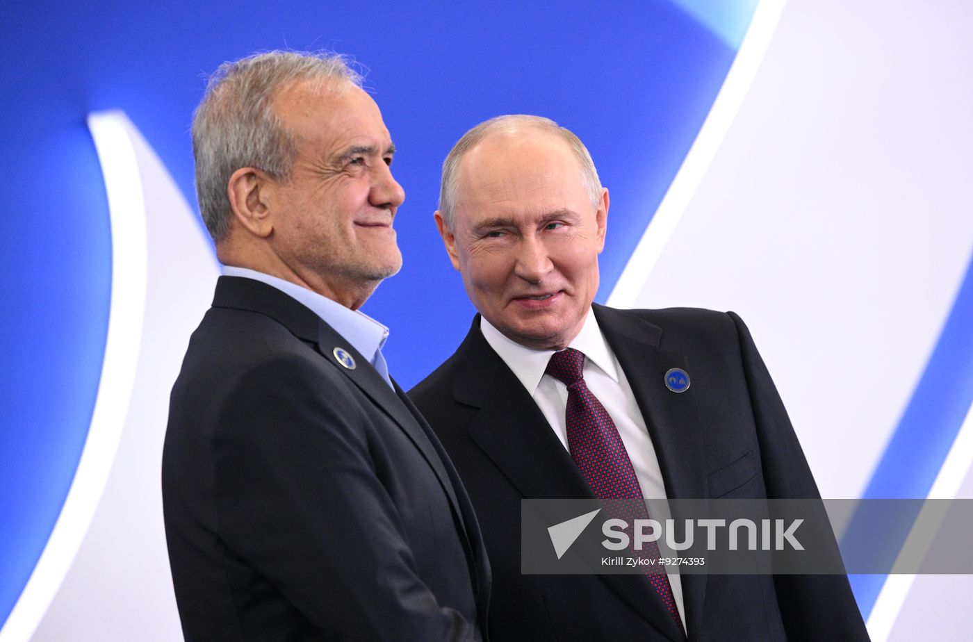 President of Russia Vladimir Putin welcomes heads of GECF delegations