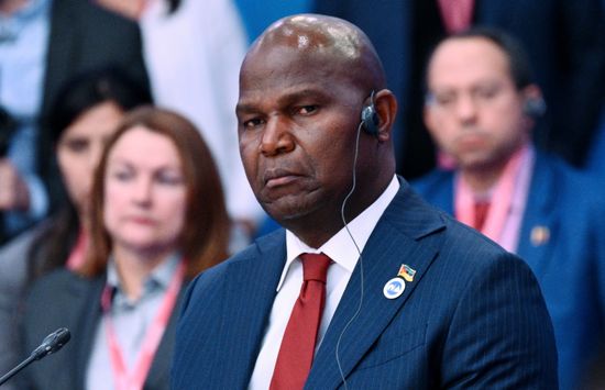 President of the Republic of Mozambique Daniel Francisco Chapo at the plenary session of the 8th Summit of the Gas Exporting Countries Forum in Moscow. Location: Russia, Moscow. Author: Kirill Zykov/Sputnik. GECF Summit. Plenary session