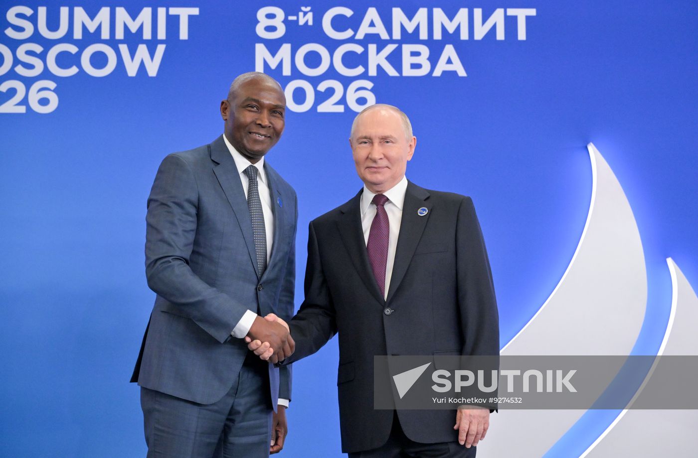 President of Russia Vladimir Putin welcomes heads of GECF delegations