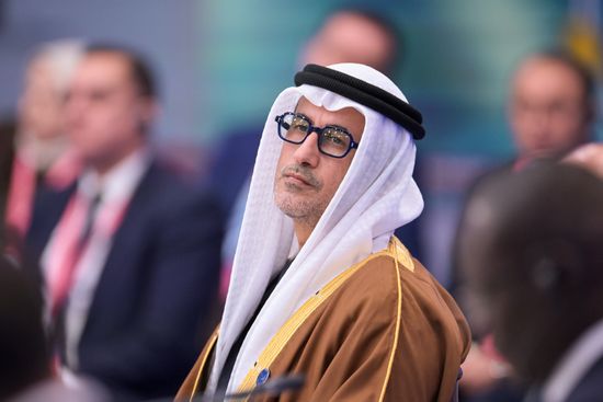 Minister of State at the Ministry of Foreign Affairs of the UAE Saeed Al Hajeri at the plenary session of the 8th Summit of the Gas Exporting Countries Forum in Moscow. Location: Russia, Moscow. Author: Yuri Kochetkov/Sputnik. GECF Summit. Plenary session