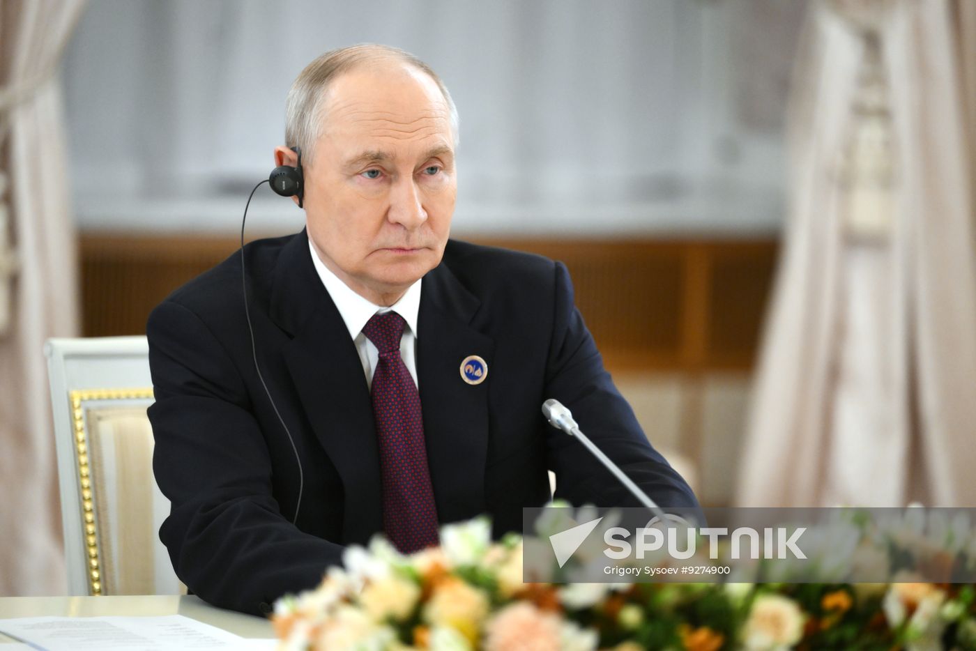 Russian President Vladimir Putin meets with President of Iran Masoud Pezeshkian
