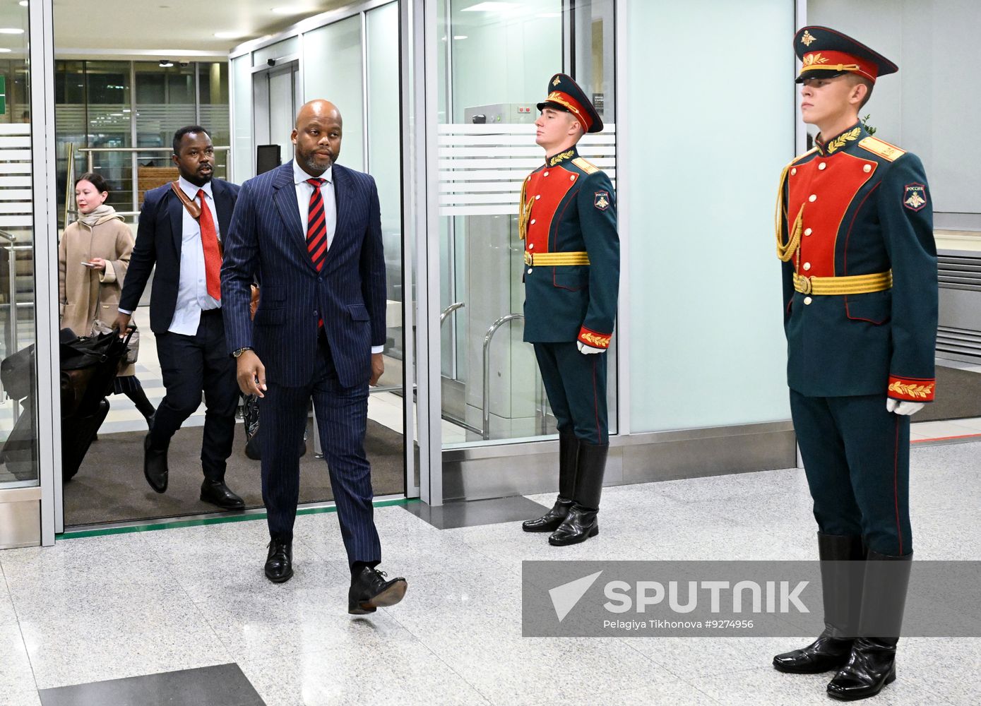 Secretary-General of the African Continental Free Trade Area Secretariat Wamkele Keabetswe Mene arrives in Moscow