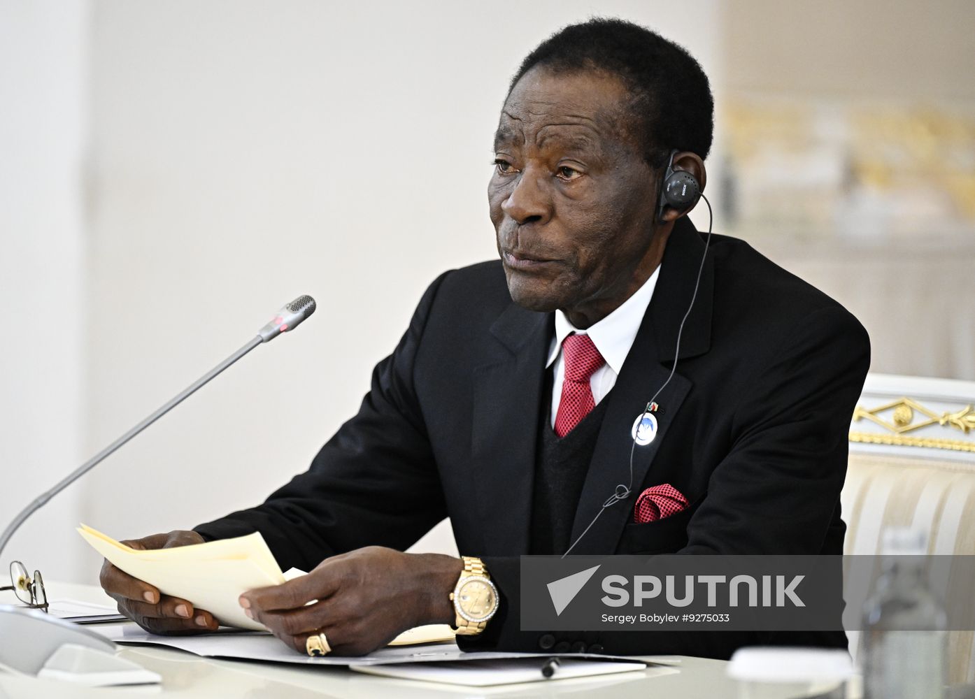 President Vladimir Putin meets with President of Equatorial Guinea Teodoro Obiang Nguema Mbasogo