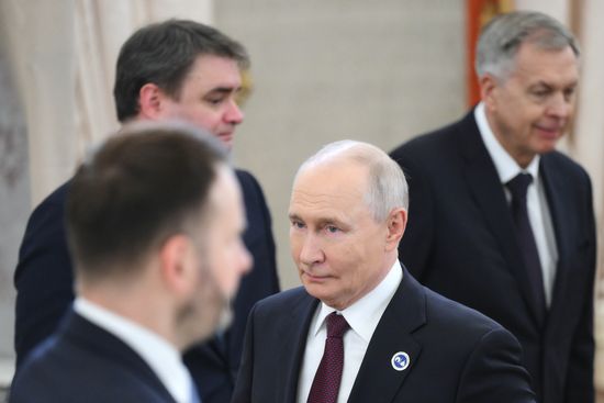 President Vladimir Putin meets with Chairman of the Presidential Council of Libya Mohamed al-Menfi