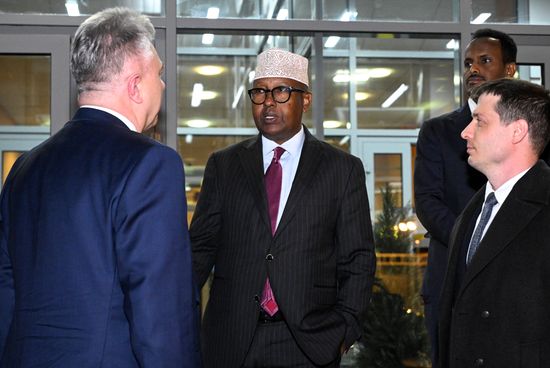 Minister of Defence of Somalia Ahmed Moalim Fiqi arrives in Moscow for the 3rd Russia-Africa Summit and Forum. Location: Russia, Moscow. Author: Konstantin Mihalchevskiy/Sputnik. Minister of Defence of Somalia Ahmed Moalim Fiqi arrives in Moscow