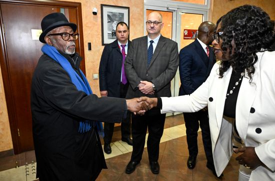 Foreign Minister of Cameroon Lejeune Mbella Mbella arrives in Moscow