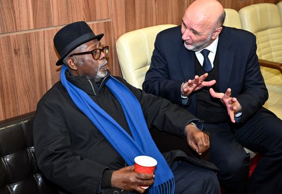 Foreign Minister of Cameroon Lejeune Mbella Mbella arrives in Moscow