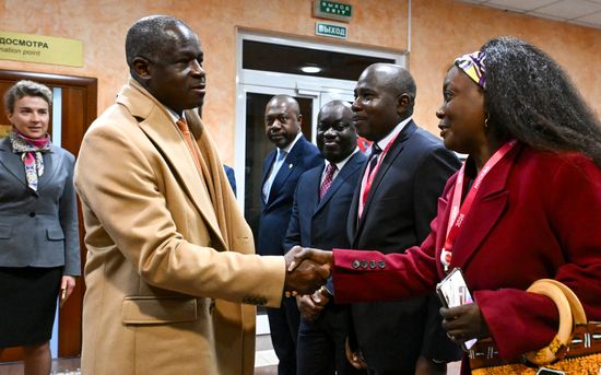 Vice President of the Government of Gabon Hermann Immongault arrives in Moscow