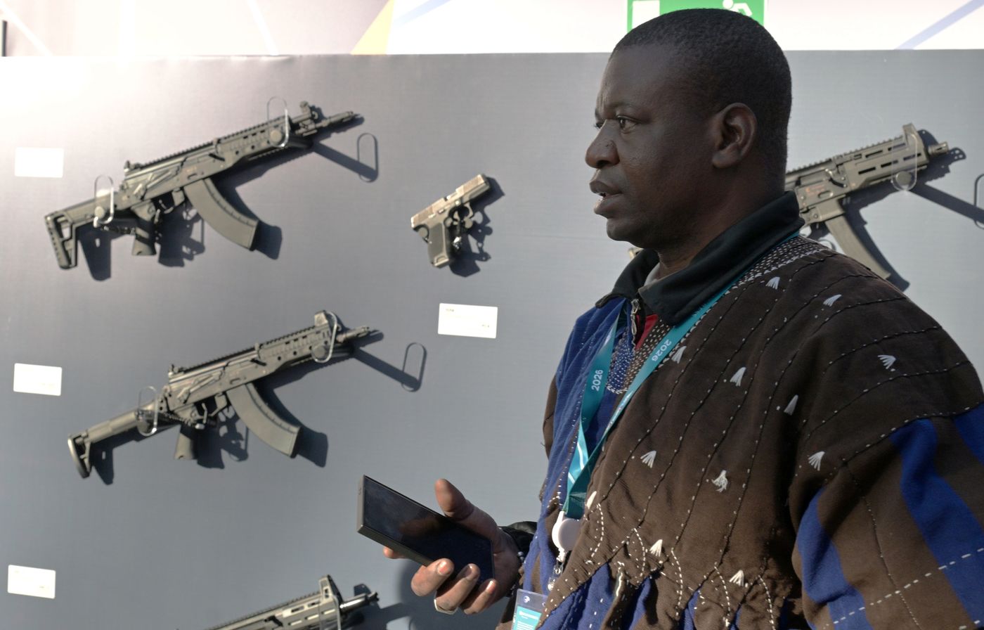 President Vladimir Putin visits exhibition of advanced Russian solutions at the Russia-Africa Forum