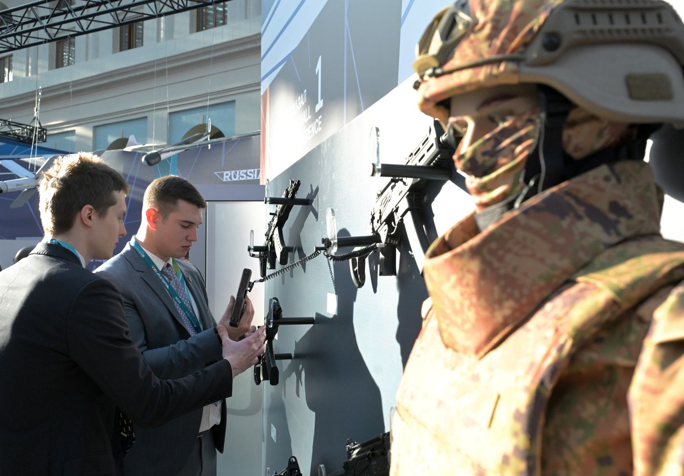 President Vladimir Putin visits exhibition of advanced Russian solutions at the Russia-Africa Forum