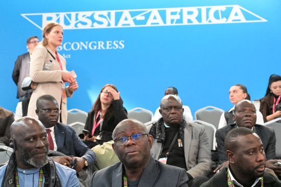 The plenary session of the Russia-Africa Media Forum as part of the 3rd Russia-Africa Summit in Moscow. Location: Russia, Moscow. Author: Alexey Nikolskiy/Sputnik. Russia-Africa Media Forum Plenary Session