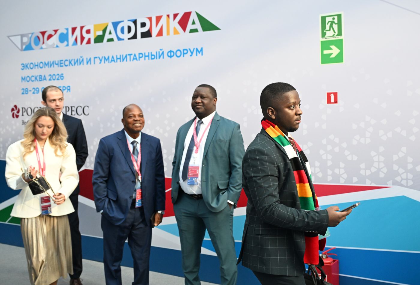 President Vladimir Putin visits exhibition of advanced Russian solutions at the Russia-Africa Forum