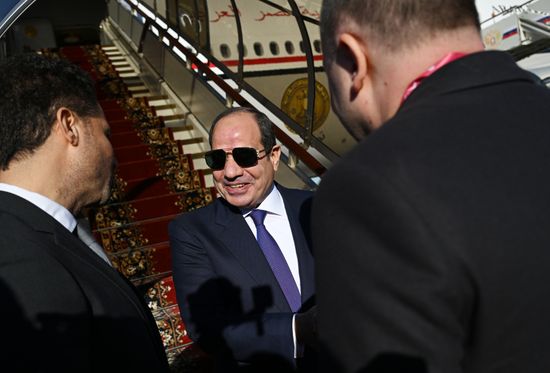 President of Egypt Abdel Fattah el-Sisi arrives in Moscow for the 3rd Russia-Africa Summit and Forum. Location: Russia, Moscow. Author: Alexey Filippov/Sputnik. President of Egypt Abdel Fattah el-Sisi arrives in Moscow