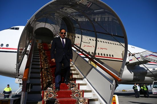 President of Egypt Abdel Fattah el-Sisi arrives in Moscow for the 3rd Russia-Africa Summit and Forum. Location: Russia, Moscow. Author: Alexey Filippov/Sputnik. President of Egypt Abdel Fattah el-Sisi arrives in Moscow