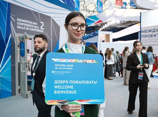 President Vladimir Putin visits exhibition of advanced Russian solutions at the Russia-Africa Forum