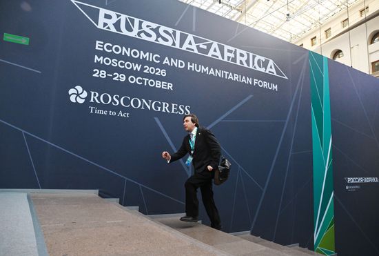 President Vladimir Putin visits exhibition of advanced Russian solutions at the Russia-Africa Forum