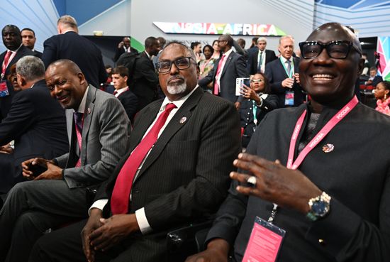 Center: Mohamed Abdi Ware, Deputy Executive Secretary of the Intergovernmental Authority on Development (IGAD), at the plenary session of the Russia-Africa Economic and Humanitarian Forum in Moscow. Location: Russia, Moscow. Author: Sergey Bobylev/Sputnik. Plenary session of Russia-Africa Forum in Moscow