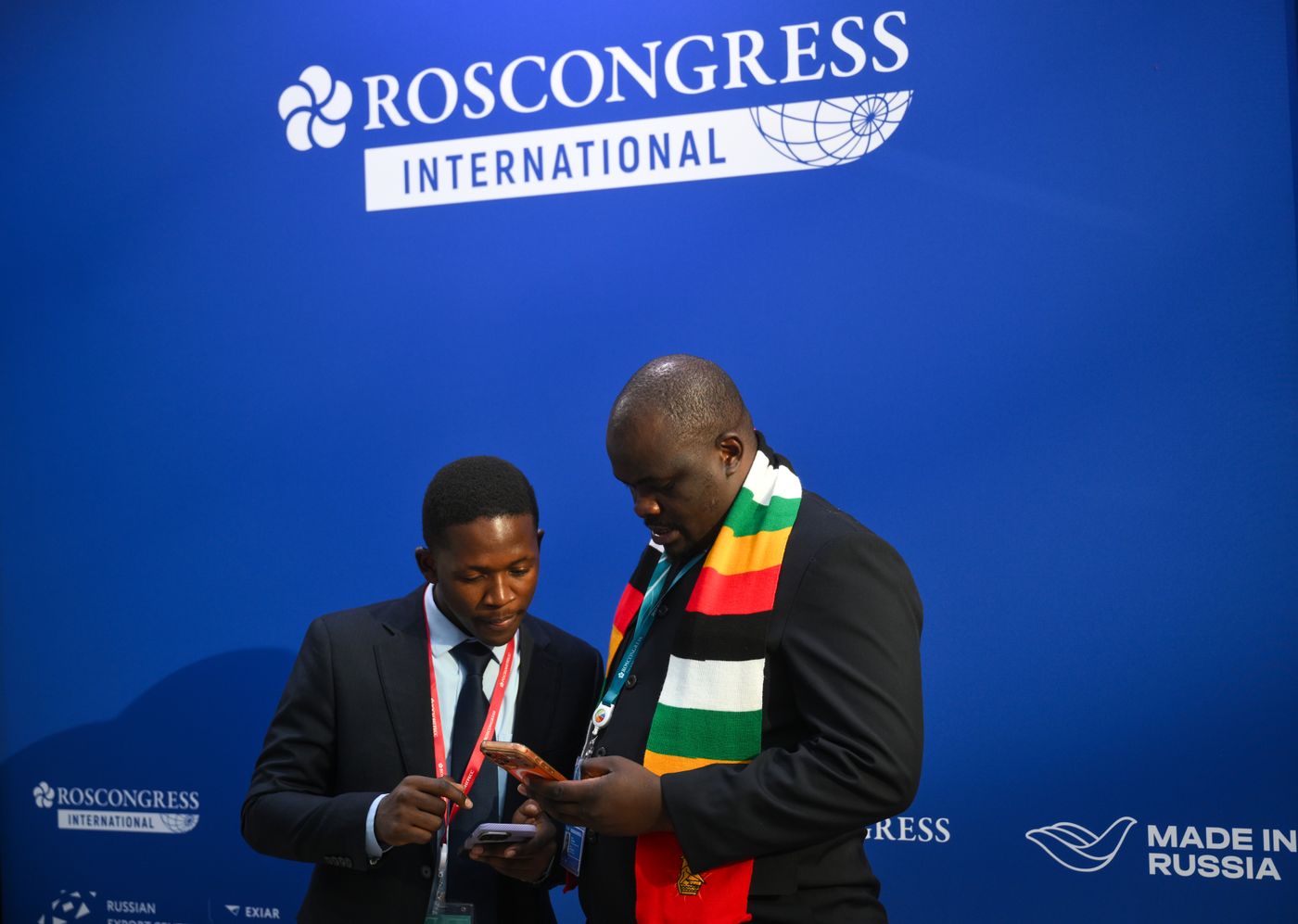 President Vladimir Putin visits exhibition of advanced Russian solutions at the Russia-Africa Forum