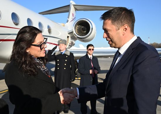 Prime Minister of Morocco Fatima Ezzahra El Mansouri arrives in Moscow for the third Russia-Africa Summit and Forum. Location: Russia, Moscow. Author: Konstantin Mihalchevskiy/Sputnik. Prime Minister of Morocco Fatima Ezzahra El Mansouri arrives in Moscow