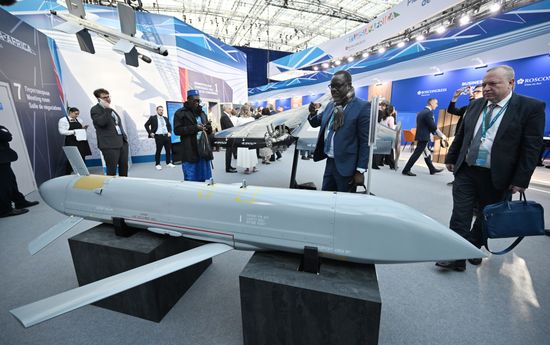 President Vladimir Putin visits exhibition of advanced Russian solutions at the Russia-Africa Forum