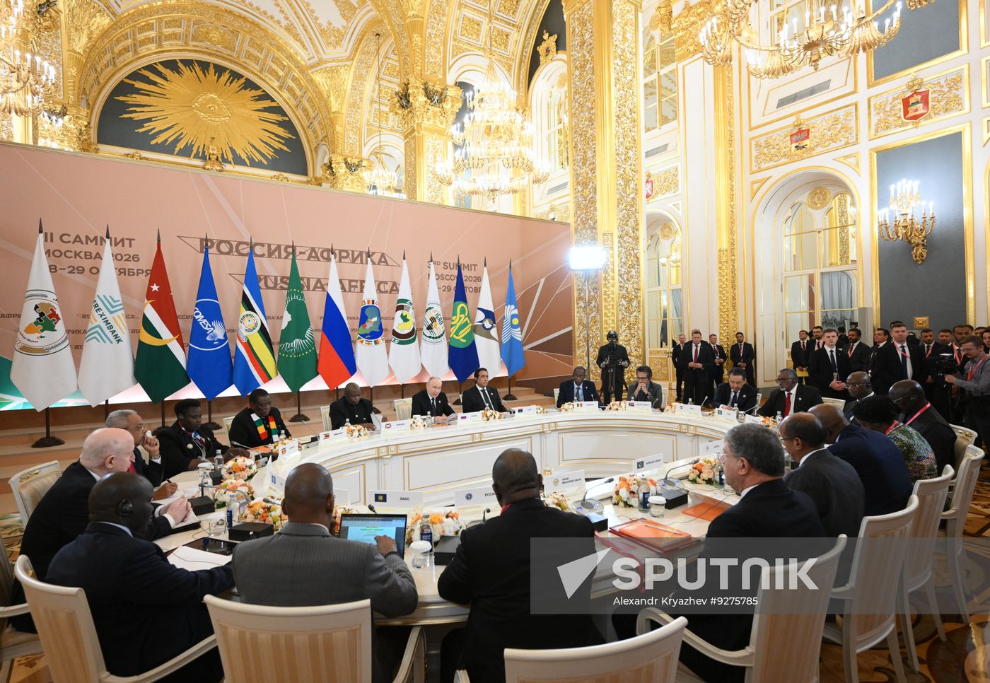 Russian President Vladimir Putin meets with heads of African regional organizations
