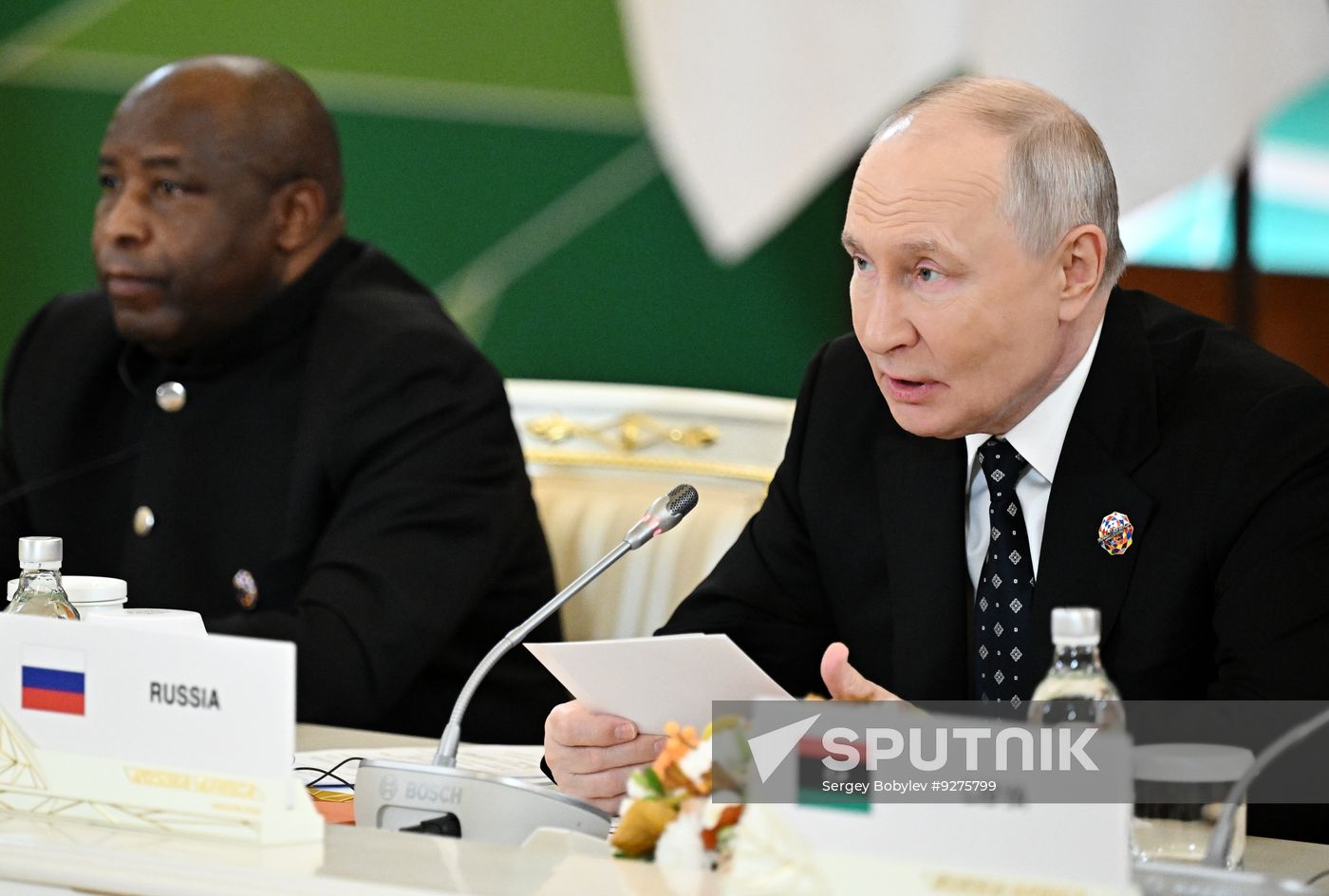 Russian President Vladimir Putin meets with heads of African regional organizations