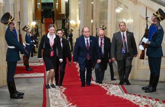 President Vladimir Putin officially greets heads of delegation at Russia-Africa Summit