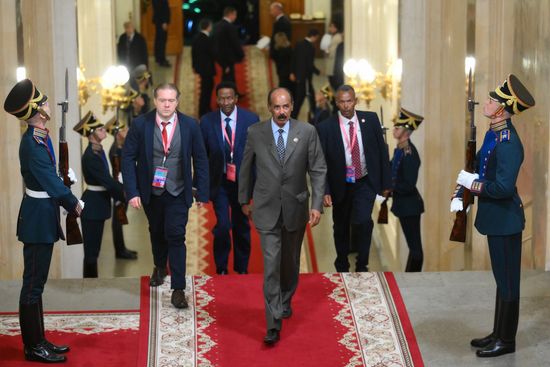 President Vladimir Putin officially greets heads of delegation at Russia-Africa Summit