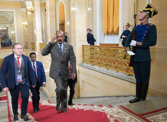 President Vladimir Putin officially greets heads of delegation at Russia-Africa Summit