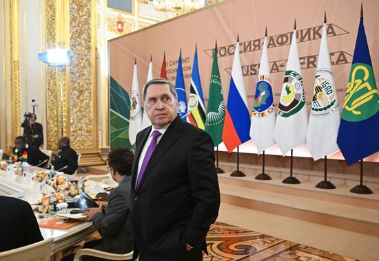 Aide to the President of Russia Yury Ushakov ahead of a meeting between Russian President Vladimir Putin and the heads of African regional organizations held on the sidelines of the 3rd Russia–Africa Summit and Forum. Location: Russia, Moscow. Author: Sergey Bobylev/Sputnik. Russian President Vladimir Putin meets with heads of African regional organizations
