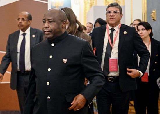 President of the Republic of Burundi and Chairperson of the African Union Évariste Ndayishimiye and Secretary General of the Arab Maghreb Union Tarek Ben Salem before the meeting between Russian President Vladimir Putin and the heads of African regional organizations on the sidelines of the 3rd Russia–Africa Summit and Forum. Location: Russia, Moscow. Author: Sergey Bobylev/Sputnik. Russian President Vladimir Putin meets with heads of African regional organizations