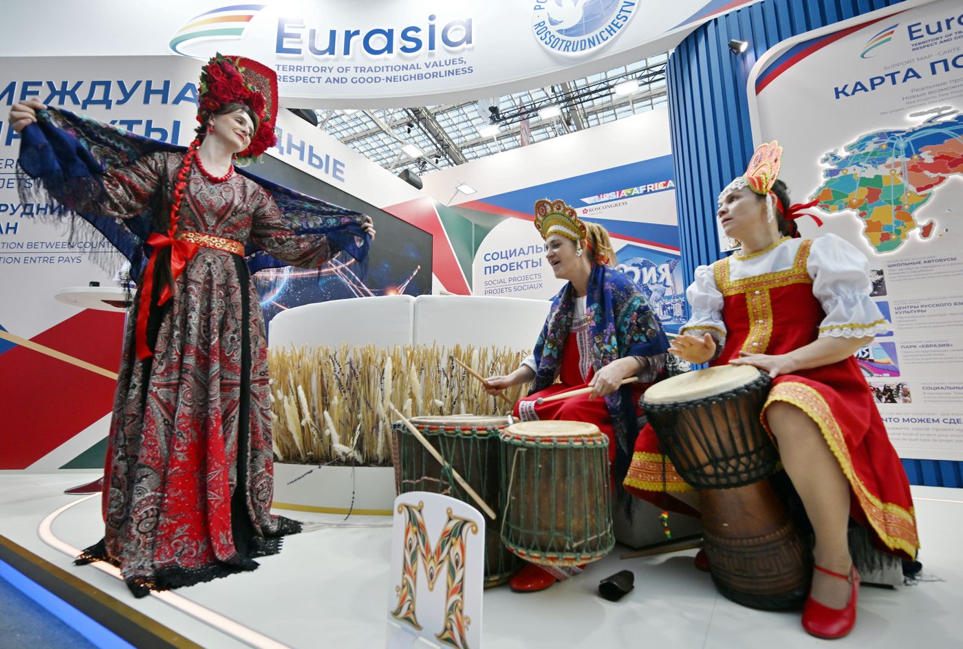 President Vladimir Putin visits exhibition of advanced Russian solutions at the Russia-Africa Forum