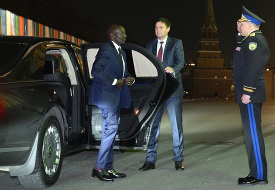 President of Kenya William Ruto arrives at the Kremlin for the formal reception in honor of the heads of delegation at the 3rd Russia-Africa Summit. Location: Russia, Moscow. Author: Kirill Zykov/Sputnik. President Vladimir Putin officially greets heads of delegation at Russia-Africa Summit