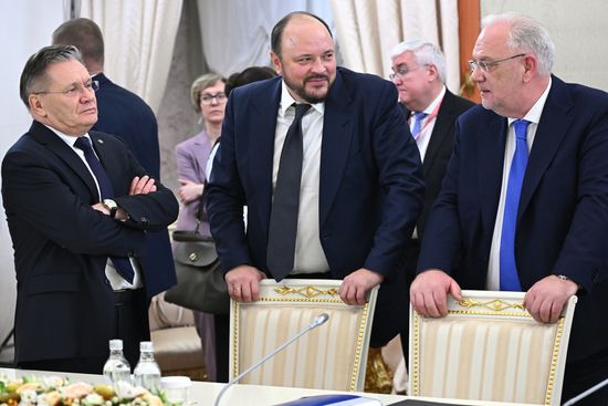 President of Russia Vladimir Putin meets with President of Egypt Abdel Fattah el-Sisi