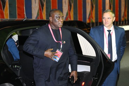 President Vladimir Putin officially greets heads of delegation at Russia-Africa Summit