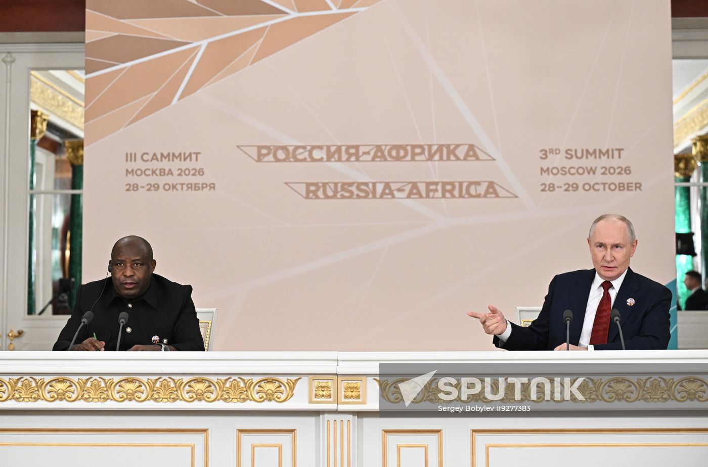 Media statements by President Vladimir Putin and President of Burundi and Chairperson of the African Union Evariste Ndayishimiye