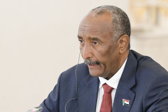 Chairman of the Transitional Sovereignty Council of Sudan Abdel-Fattah Al-Burhan during a meeting with Russian President Vladimir Putin held on the sidelines of the 3rd Russia-Africa Summit and Forum in Moscow. Location: Russia, Moscow. Author: Grigory Sysoev/Sputnik. Russian President Vladimir Putin meets with Chairman of the Transitional Sovereignty Council of Sudan Abdel-Fattah Al-Burhan
