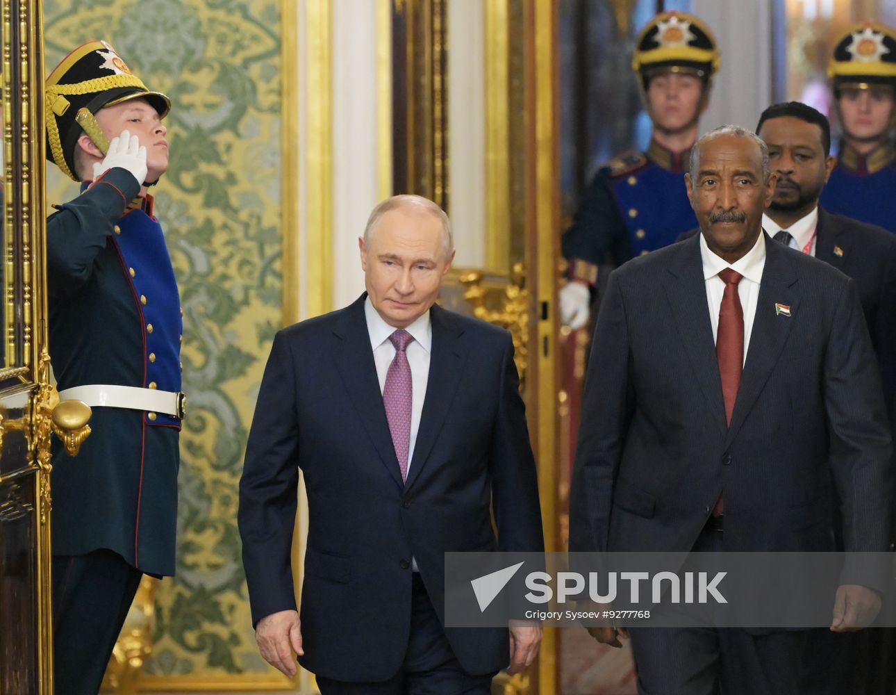 Russian President Vladimir Putin meets with Chairman of the Transitional Sovereignty Council of Sudan Abdel-Fattah Al-Burhan