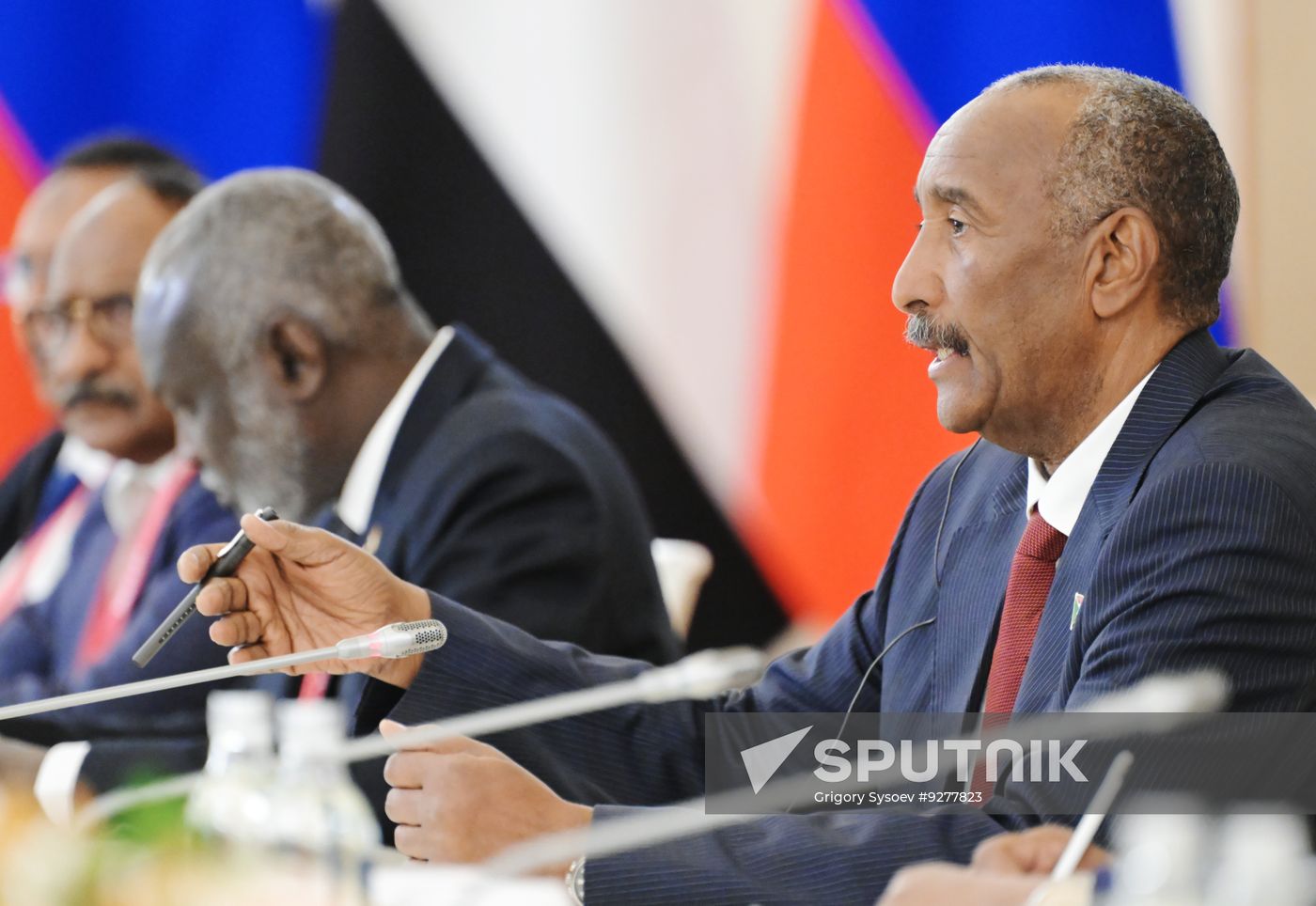 Russian President Vladimir Putin meets with Chairman of the Transitional Sovereignty Council of Sudan Abdel-Fattah Al-Burhan