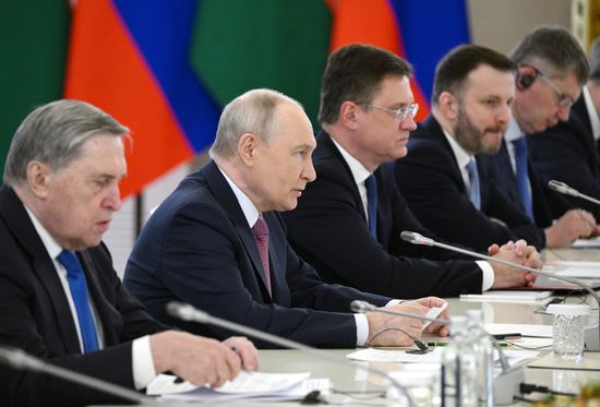President of Russia Vladimir Putin during his meeting with President of the Council of the Presidency for the Re-Foundation of the Republic of Madagascar, Michael Randrianirina, on the sidelines of the 3rd Russia–Africa Summit and Forum in Moscow. Location: Russia, Moscow. Author: Kirill Zykov/Sputnik. President of Russia Vladimir Putin meets with President of the Council of the Presidency for the Re-Foundation of the Republic of Madagascar Michael Randrianirina