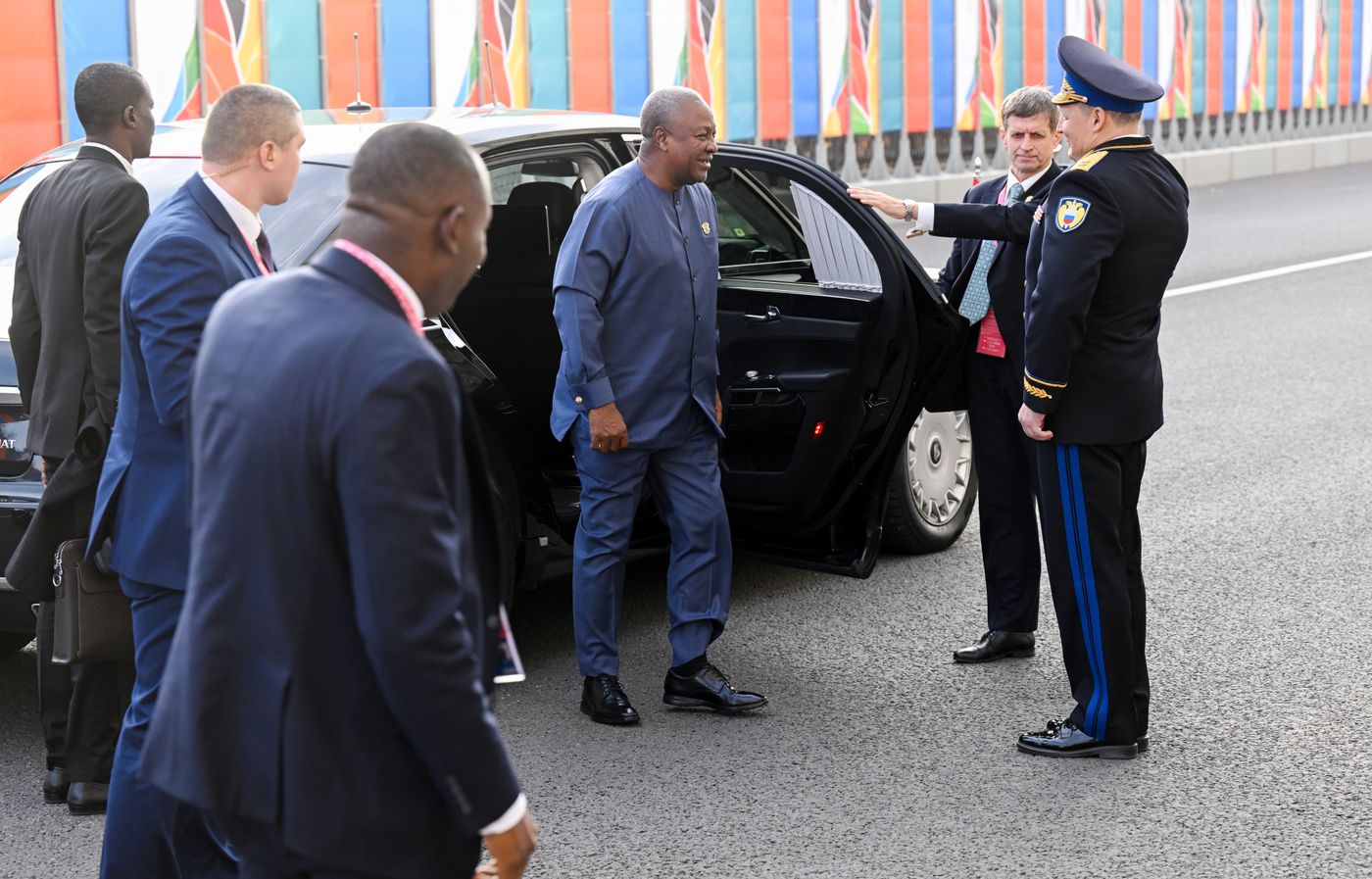 President of Russia Vladimir Putin meets with President of the Republic of Ghana John Dramani Mahama