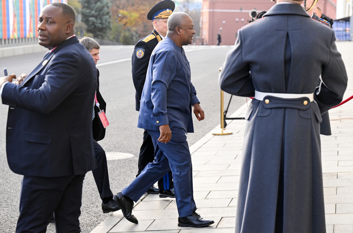 President of Russia Vladimir Putin meets with President of the Republic of Ghana John Dramani Mahama