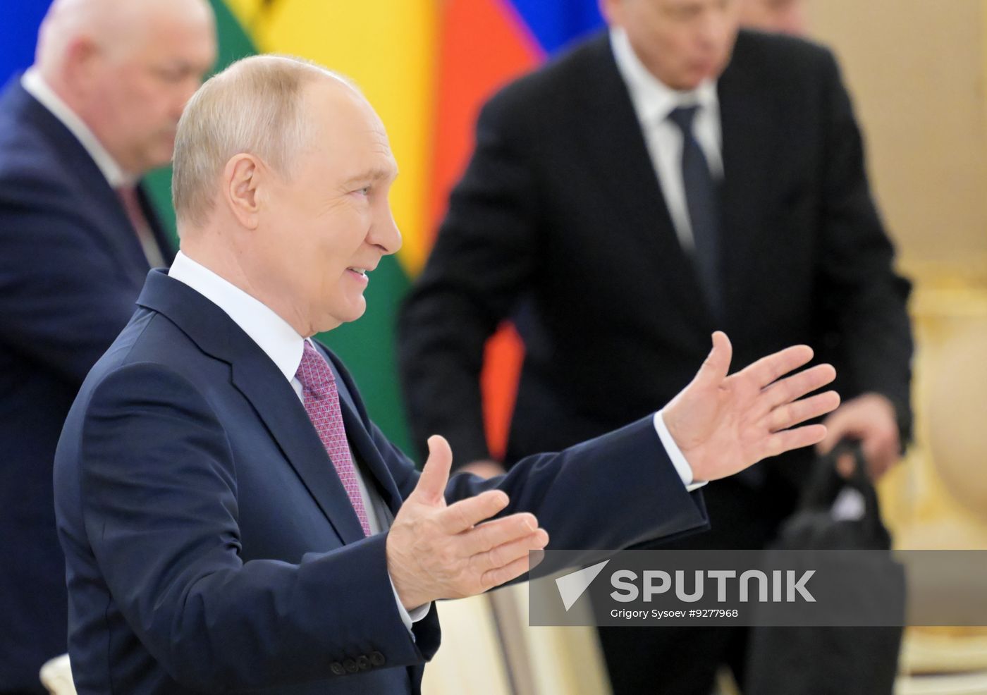 President of Russia Vladimir Putin meets with President of the Republic of Ghana John Dramani Mahama