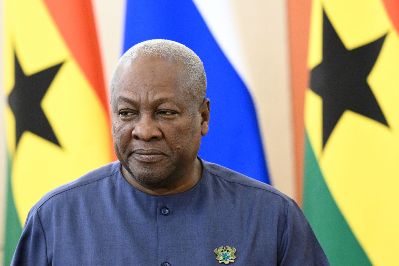 President of Russia Vladimir Putin meets with President of the Republic of Ghana John Dramani Mahama