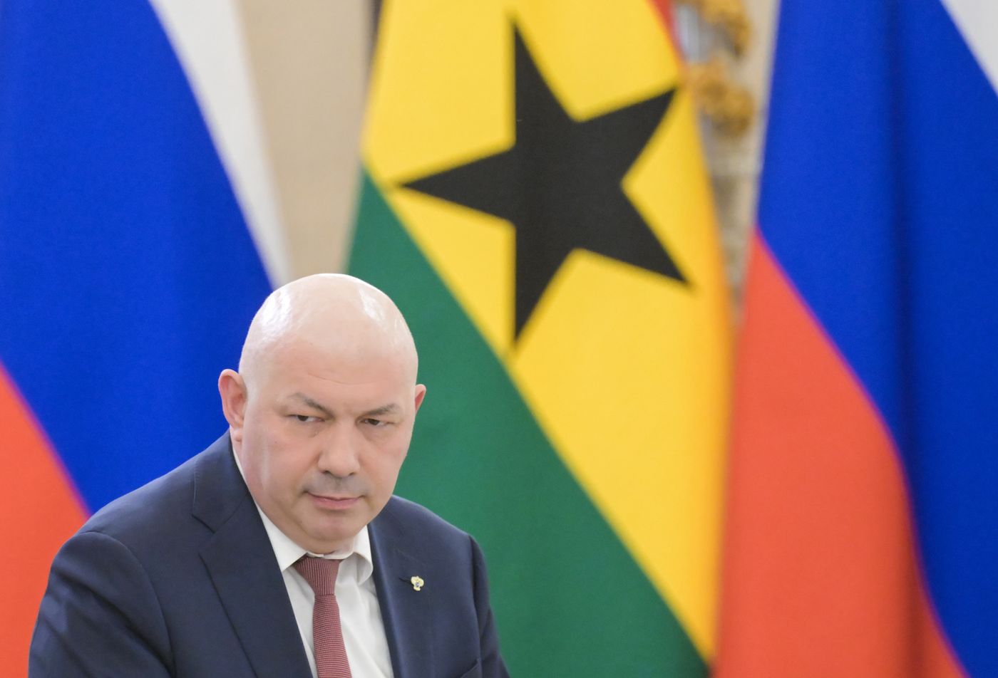 President of Russia Vladimir Putin meets with President of the Republic of Ghana John Dramani Mahama