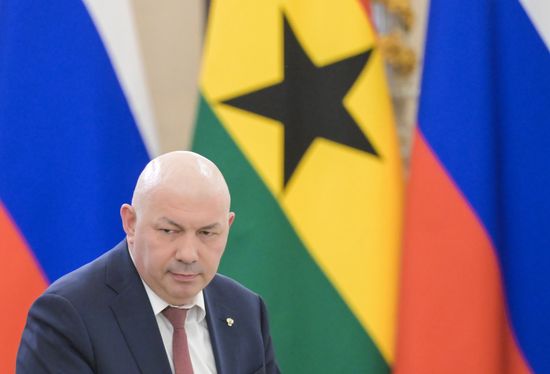 President of Russia Vladimir Putin meets with President of the Republic of Ghana John Dramani Mahama