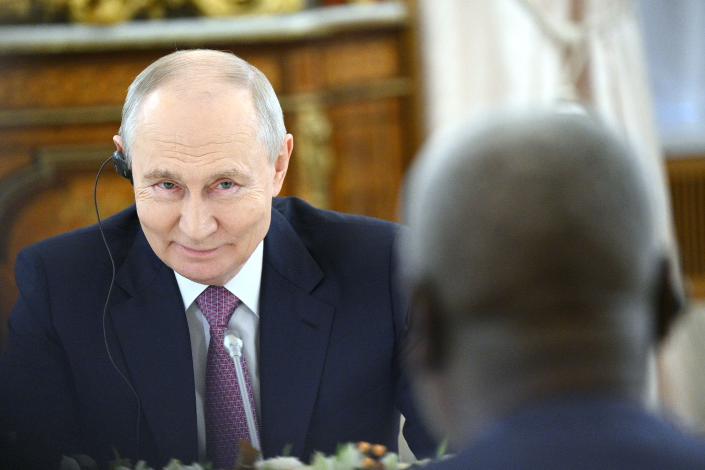 President of Russia Vladimir Putin meets with President of the Republic of Ghana John Dramani Mahama