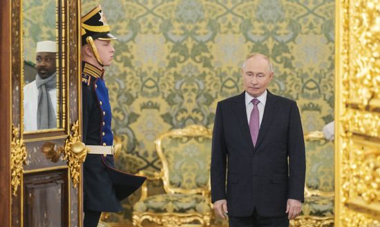 Russian President Vladimir Putin meets with Interim President of Mali Assimi Goïta