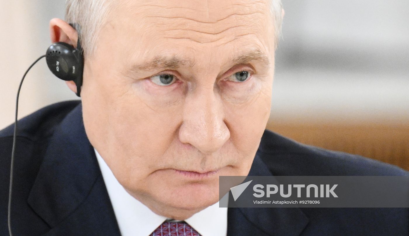 Russian President Vladimir Putin meets with President of the Republic of South Sudan Salva Kiir
