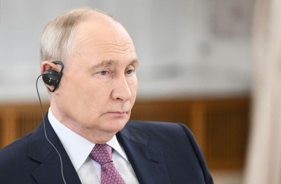 Russian President Vladimir Putin meets with President of the Central African Republic Faustin-Archange Touadera